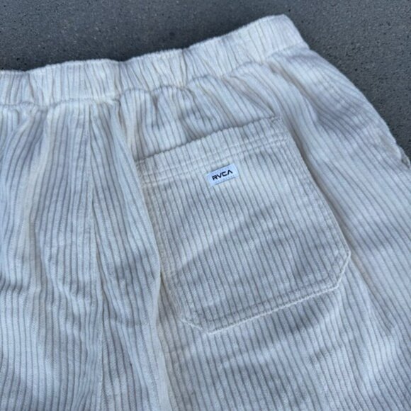 RVCA Women Cream Corduroy 100% Cotton Shorts Size Large - Picture 7 of 7